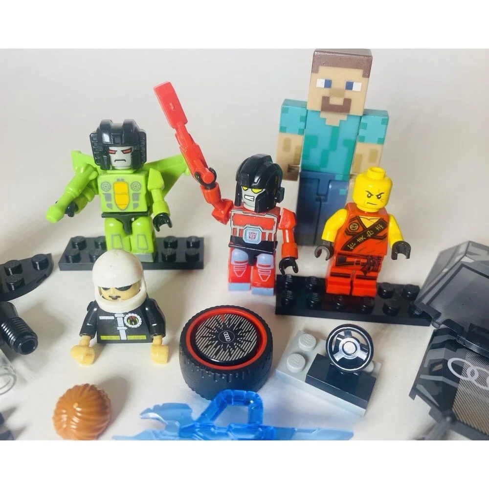 Toy Lot LEGO Kre-o Minifigures Torsos Heads Weapon Steelers Audi Transformers - Picture 7 of 12